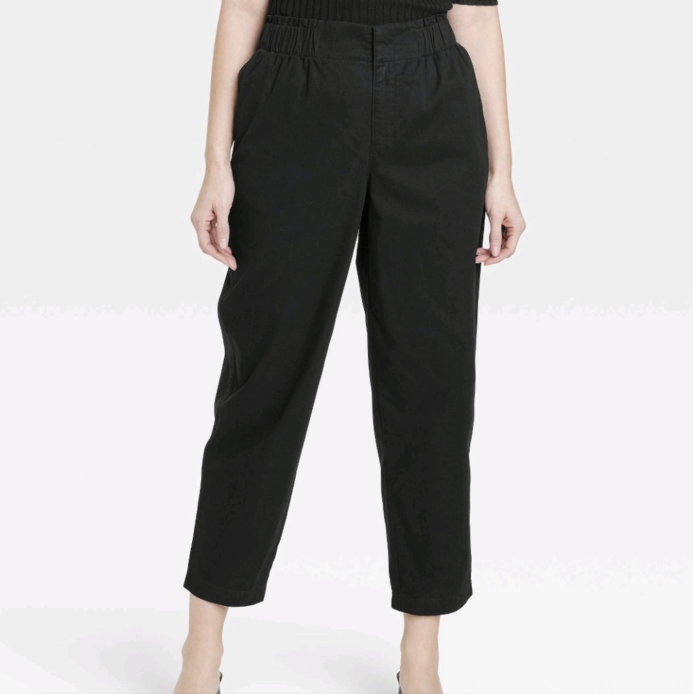 Women's High-Rise Tapered Ankle Chino Pants - A New Day™ Olive
